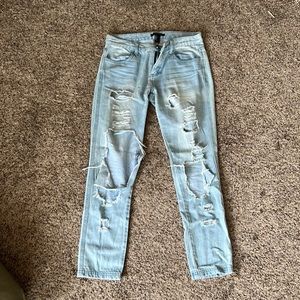 FOREVER 21 distressed denim jeans size Small